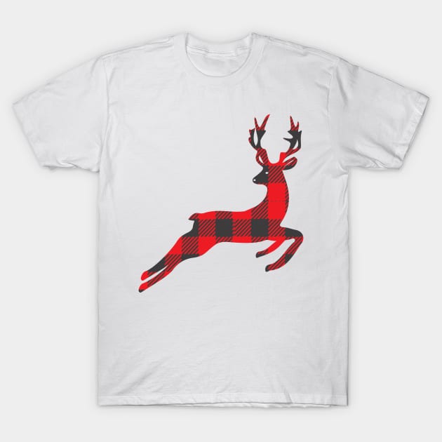 Christmas Reindeer T-Shirt by Rise And Design